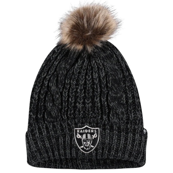 47 Accessories - Raiders '47 Women's Meeko
Cuffed Knit Hat with Pom - Black